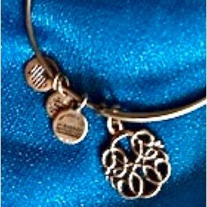 Alex & Ani Filigree Charm Expandable Bangle Bracelet/Charms in Gold Tone